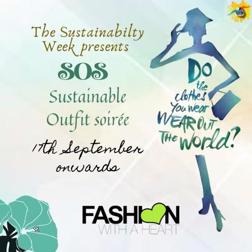 Poster of the SOS - Sustainable Outfit Soiree with the various themes