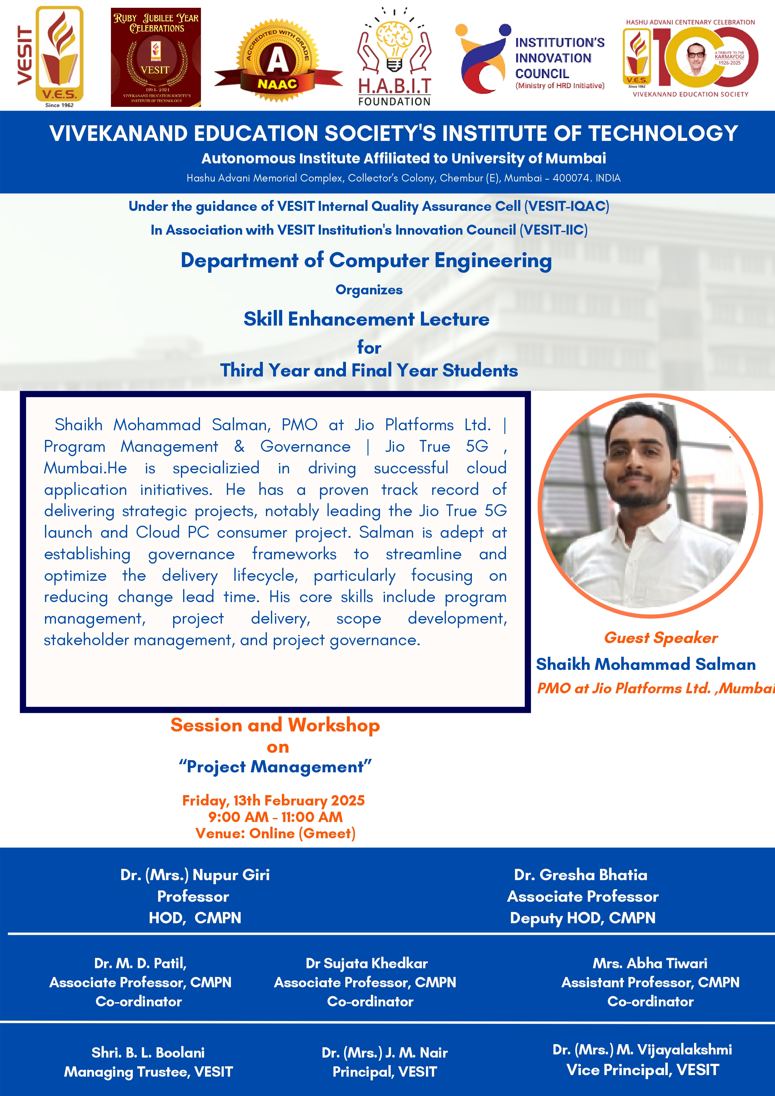 SEL Lecture on "Project Management"