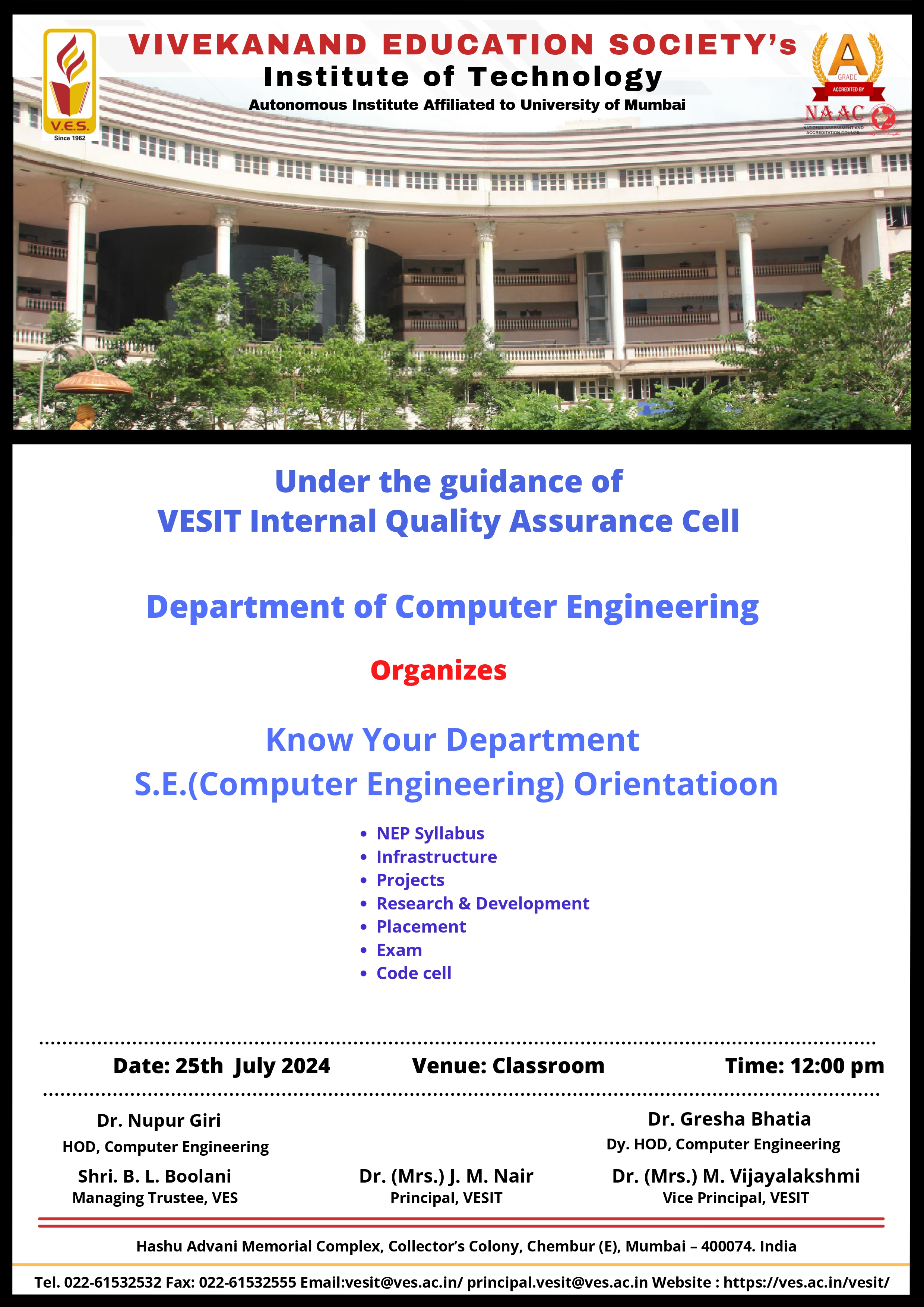 Know Your Department S.E.(Computer Engineering)