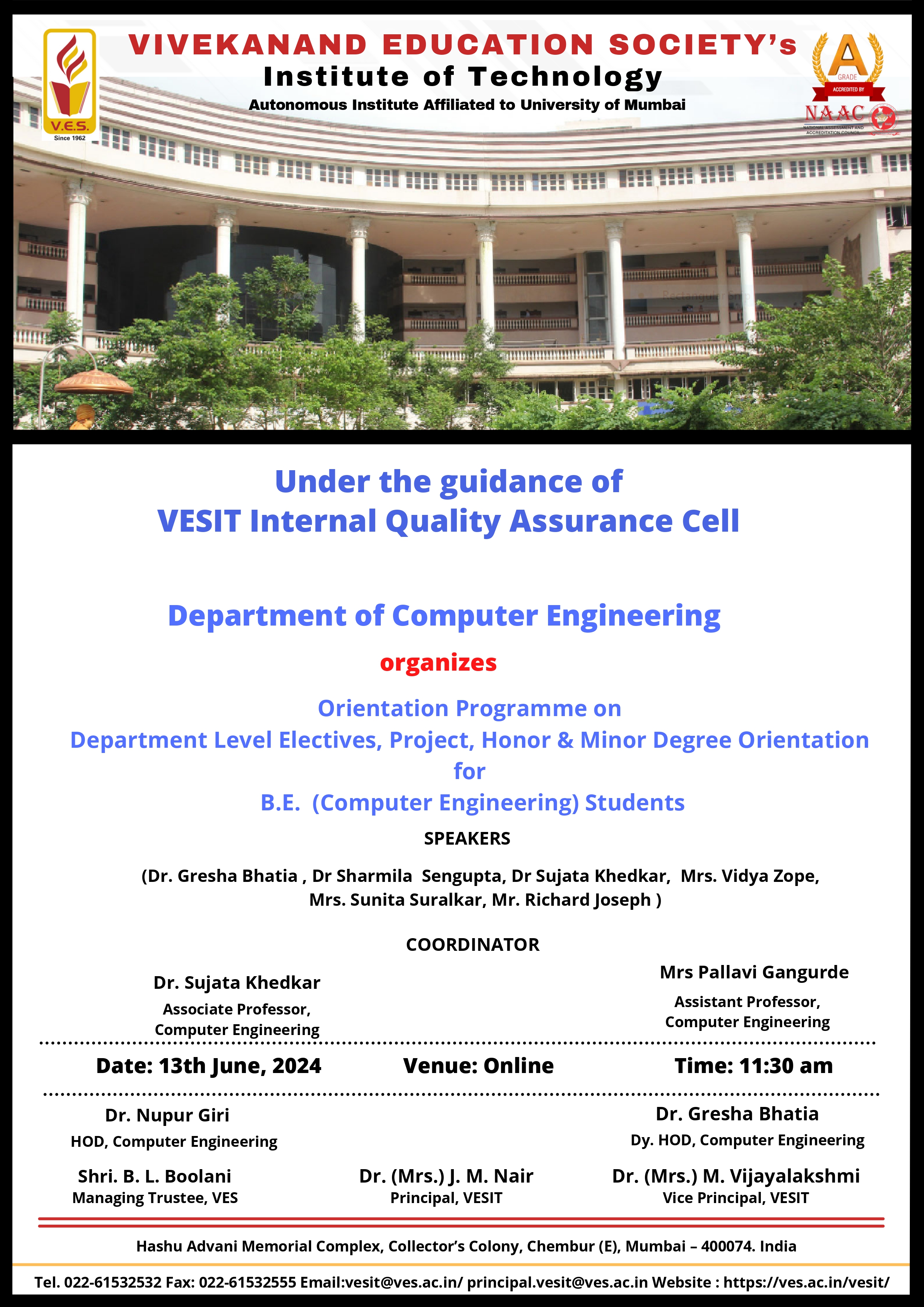 Orientation Program for B.E