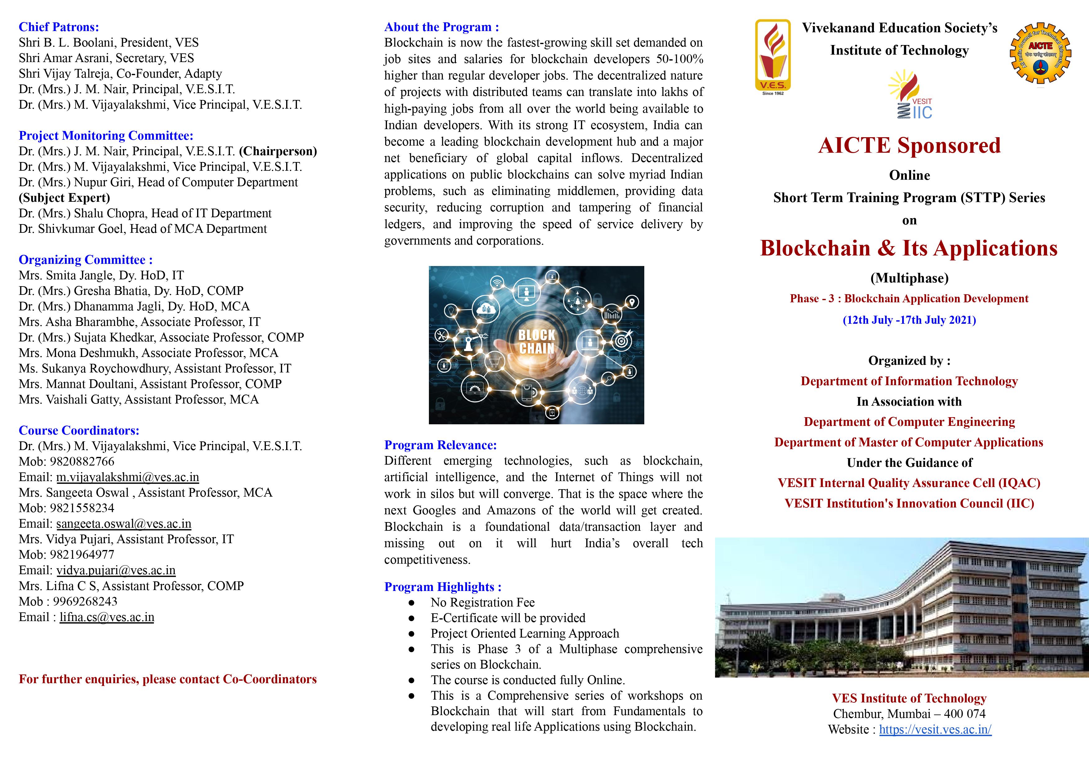 STTP PHASE 3 " Blockchain and its application"