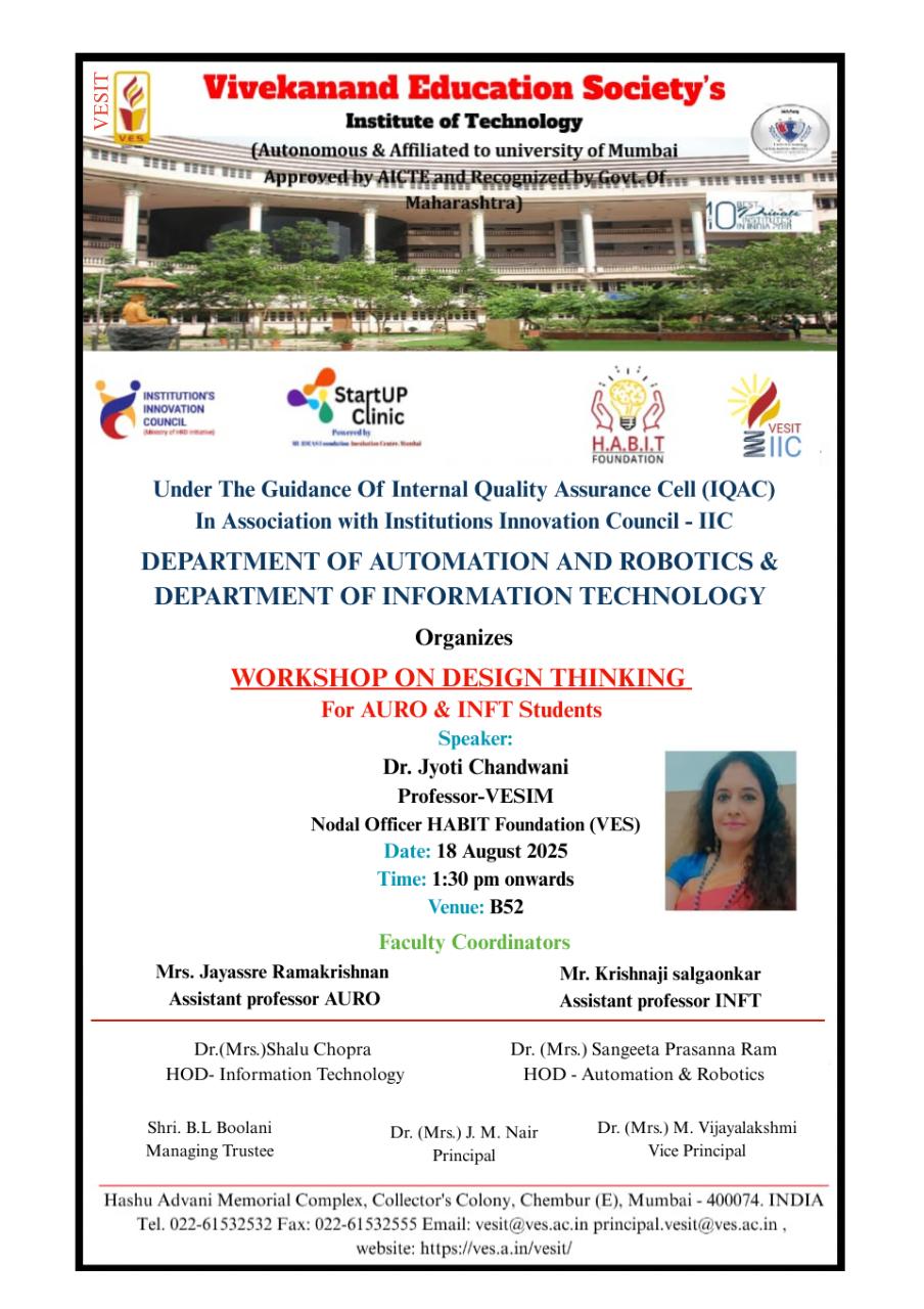 IIC-AURO-INFT Workshop on Design Thinking
