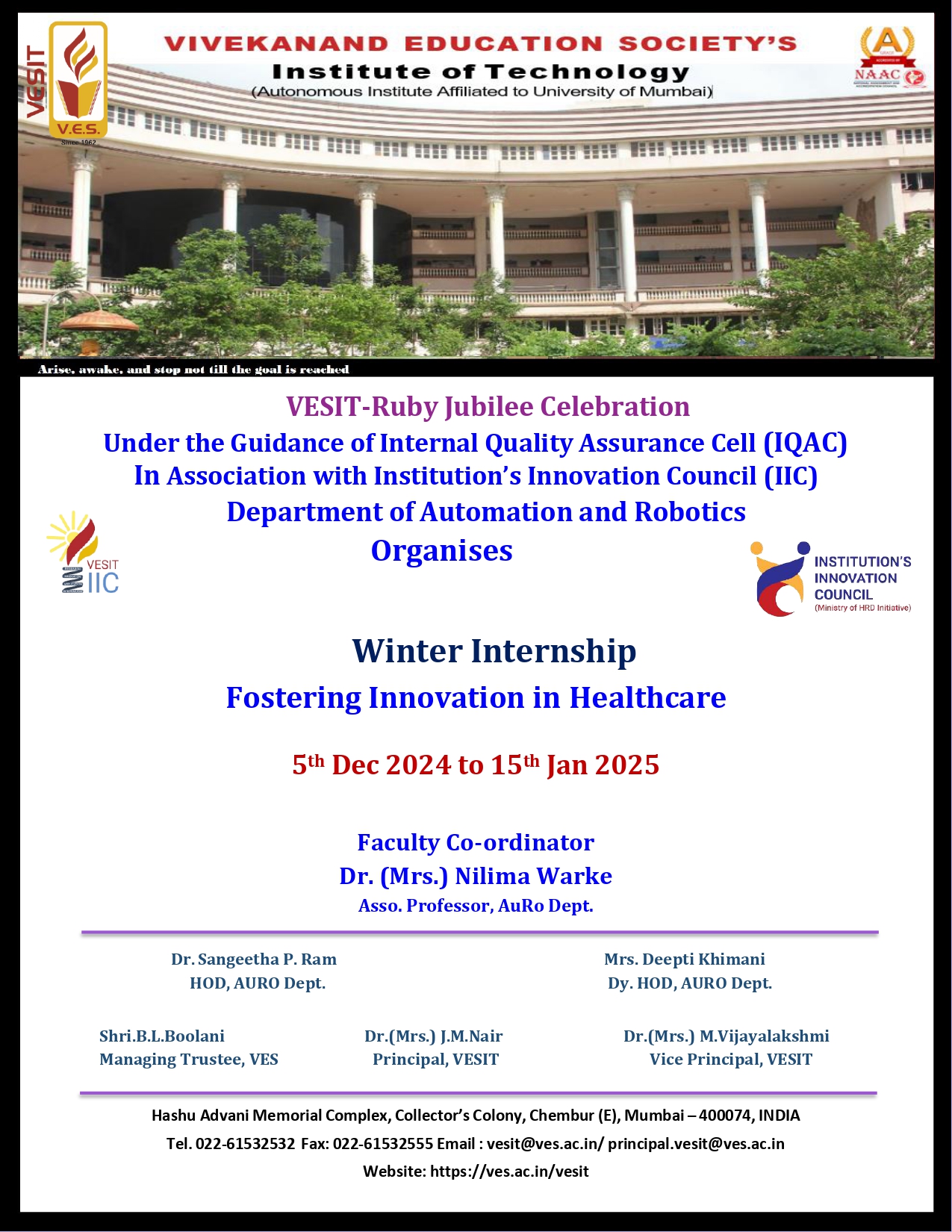 Winter Internship: Fostering Innovation in Healthcare- AuRo Department