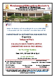 Kellog India Pvt Ltd - Third Year Industrial Visit