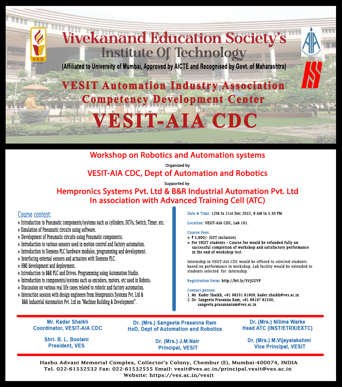 VESIT Automation Industry Association Competency Development Center (VESIT-AIA CDC)