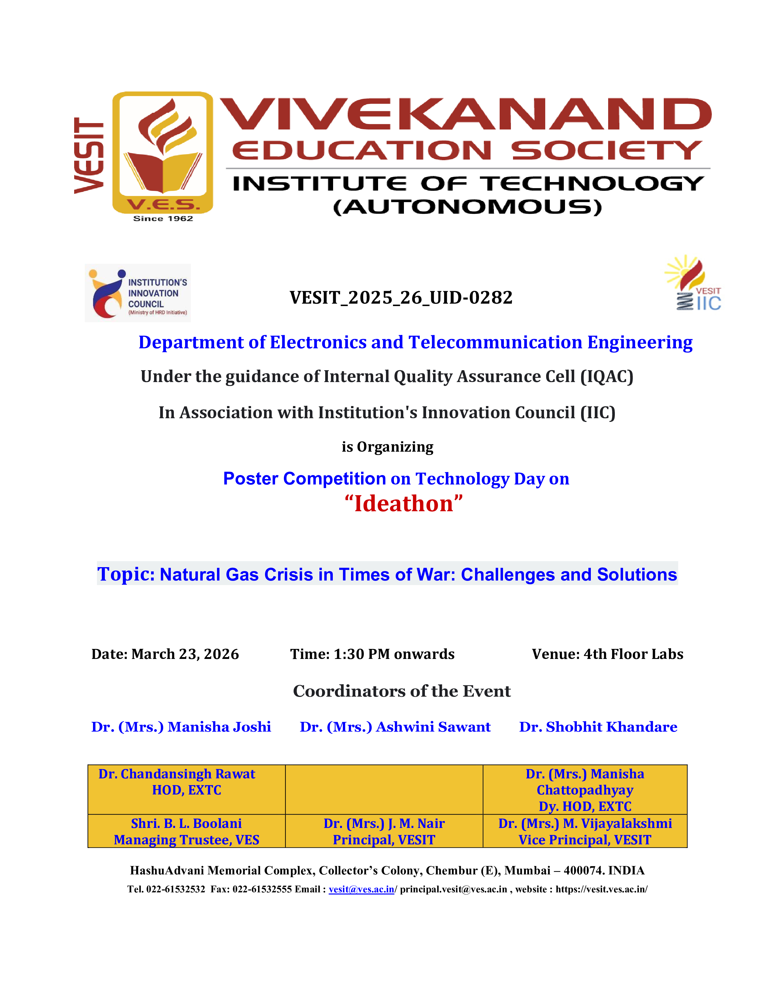 Poster Competition – “Ideathon”