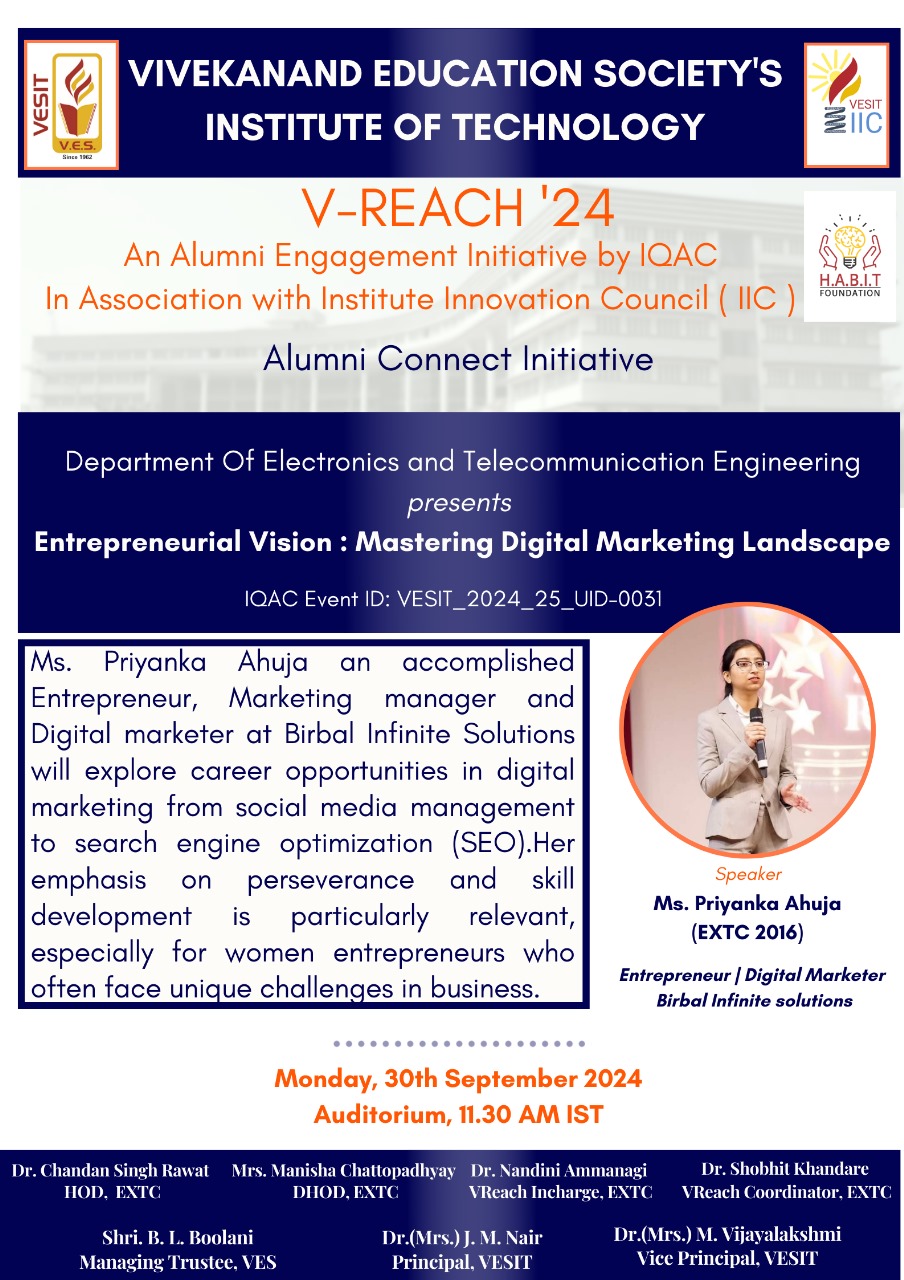 V-REACH'24: " Entrepreneurial Vision : Mastering Digital Marketing Landscape"