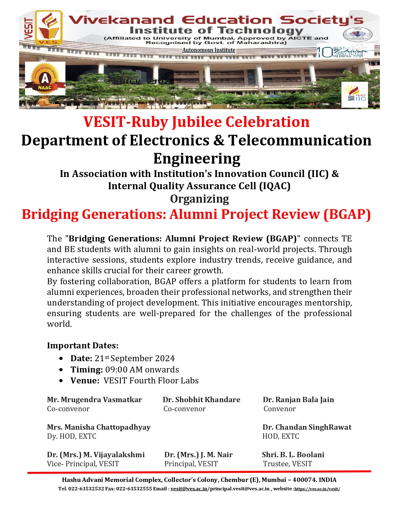 Bridging Generations: Alumni Project Review (BGAP)