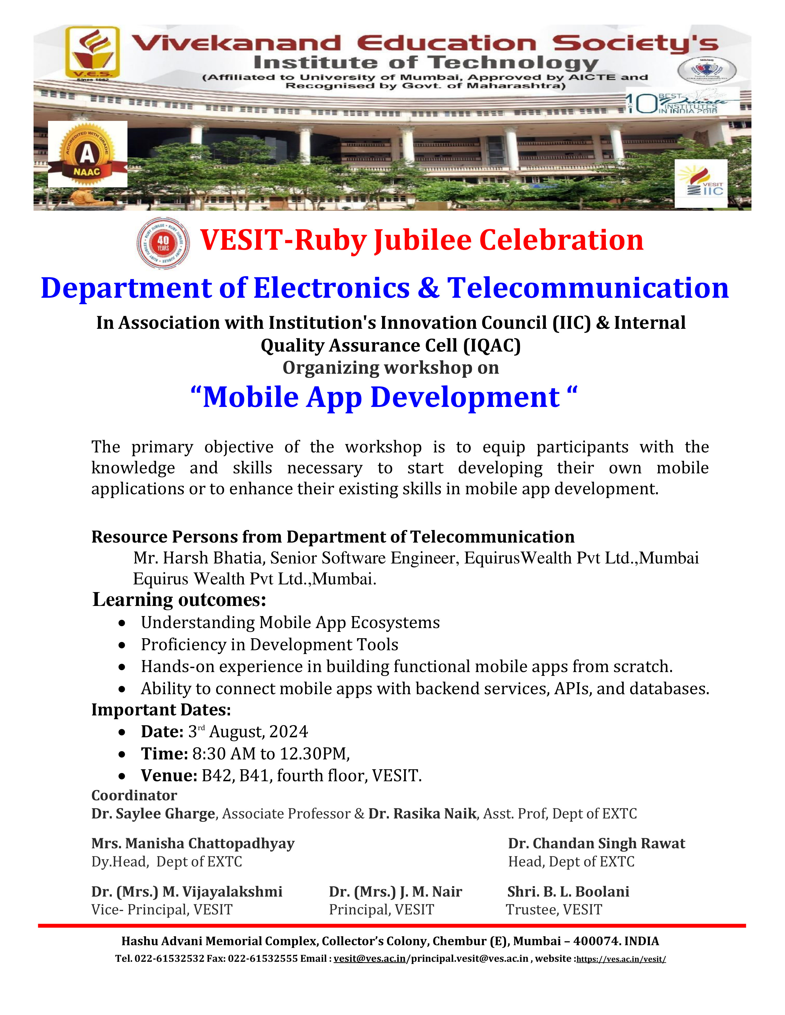 Workshop on "Mobile App Development"