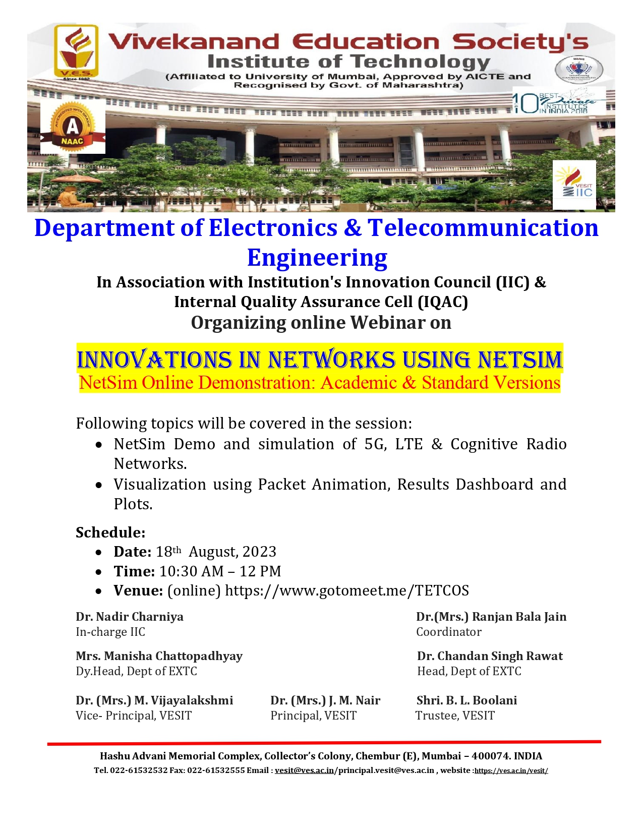Innovations in Networks using Netsim