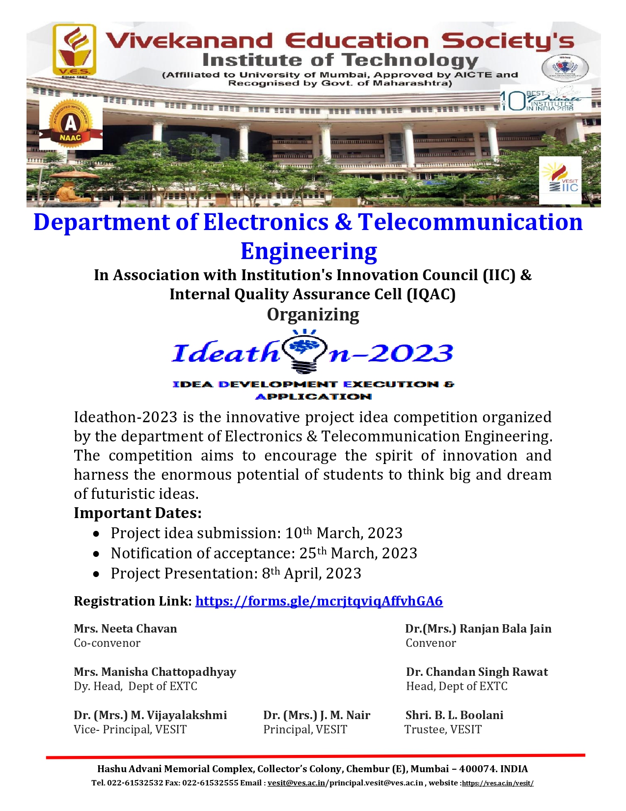 Ideathon-2023 by Department of Electronics & Telecommunication