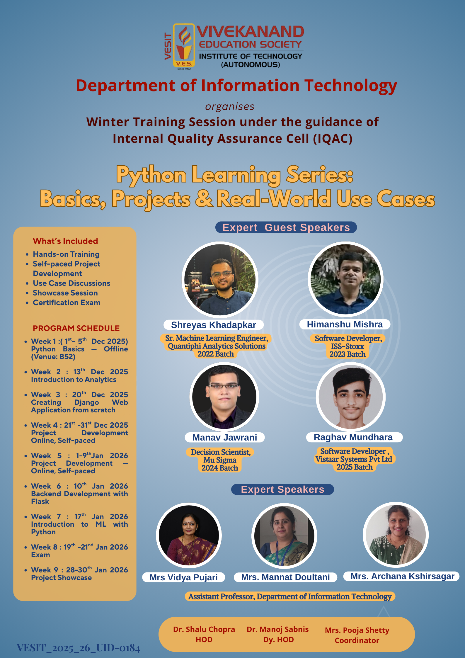 Winter Training Session: “Python Learning Series: Basics, Projects & Real-World Use Cases”