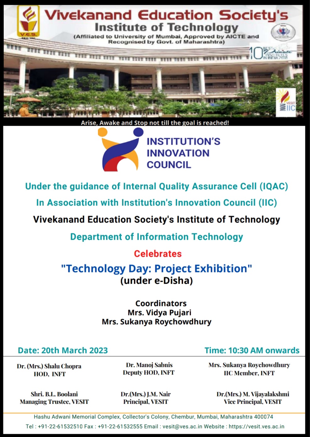"Technology Day: Project Exhibition" by Department of Information Technology