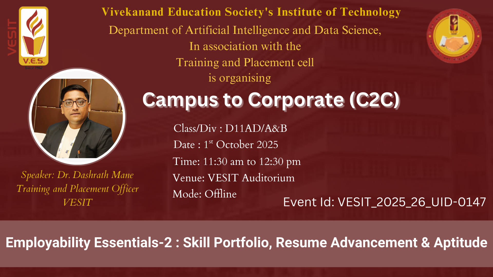 Invitation to Campus to Corporate (C2C) Session – Employability Essentials-2