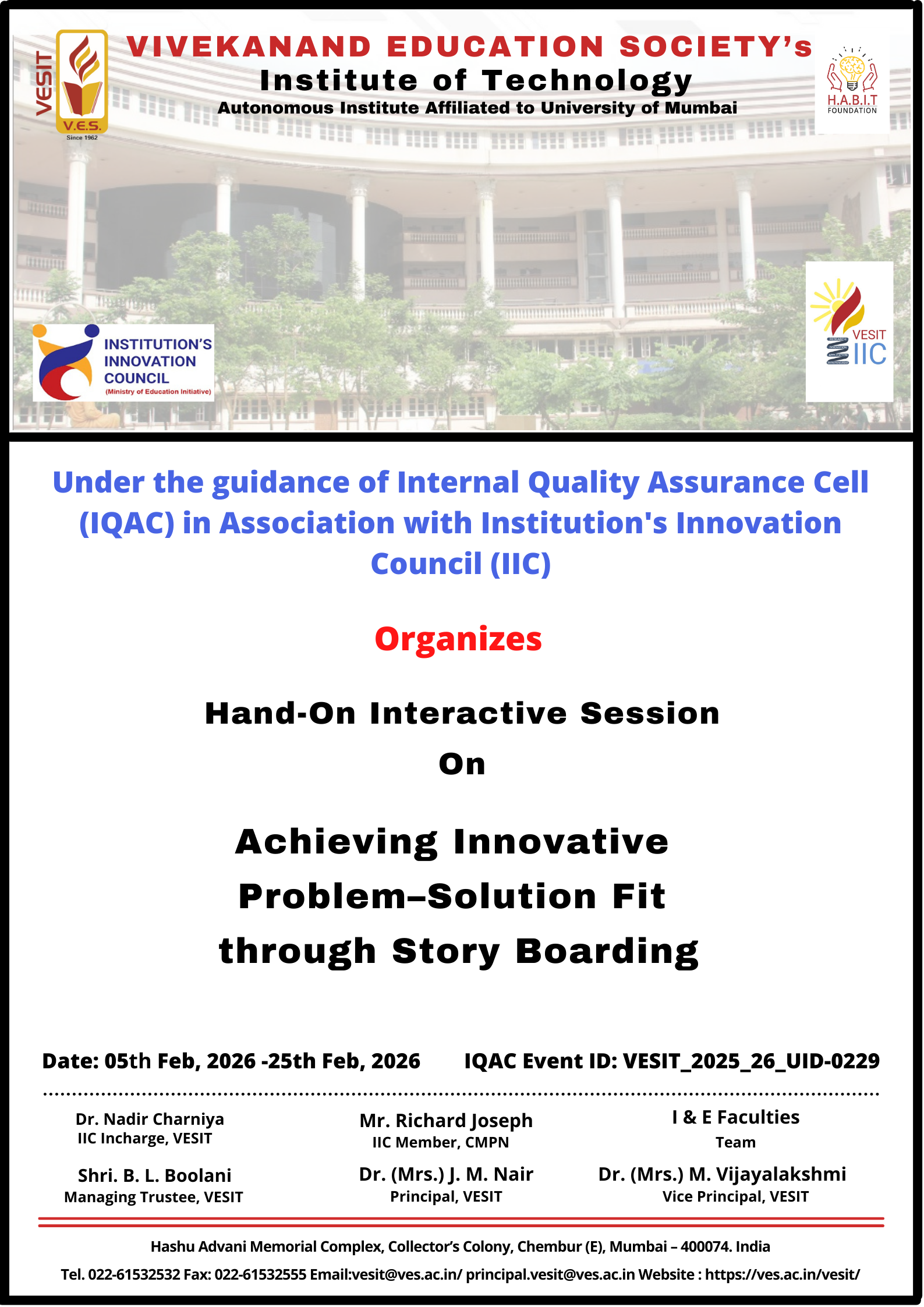 Hands-on Interactive Session on “Achieving Innovative Problem–Solution Fit through Storyboarding”