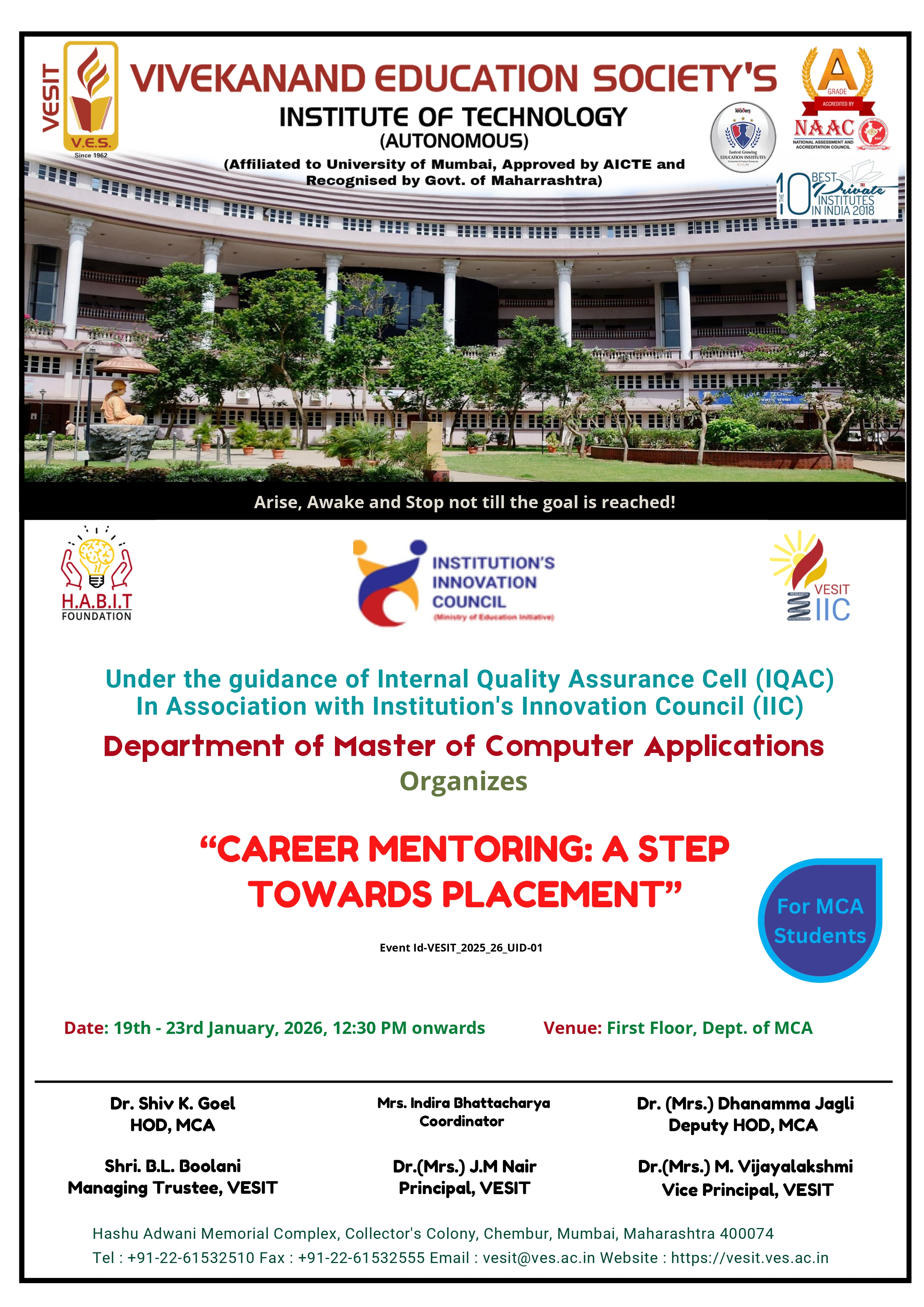 CAREER MENTORING: A STEP  TOWARDS PLACEMENT