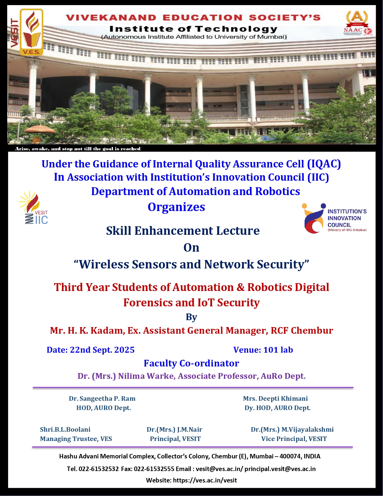 Skill Enhancement Lecture: Digital Forensics and IoT