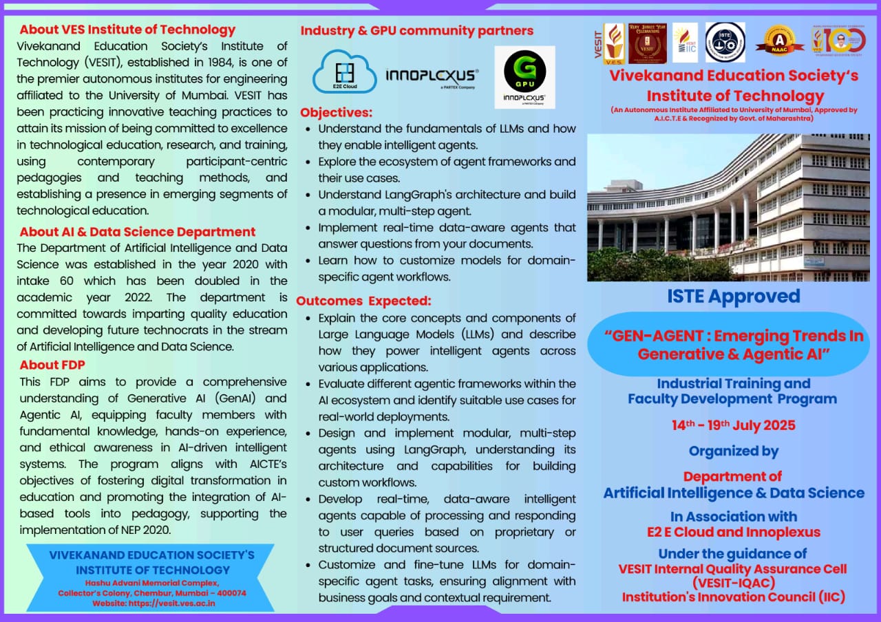 GEN-AGENT FDP and Industrial Training