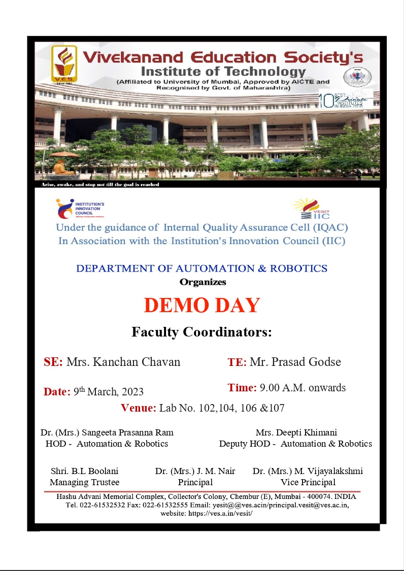 Demo Day by Department of Automation &amp; Robotics