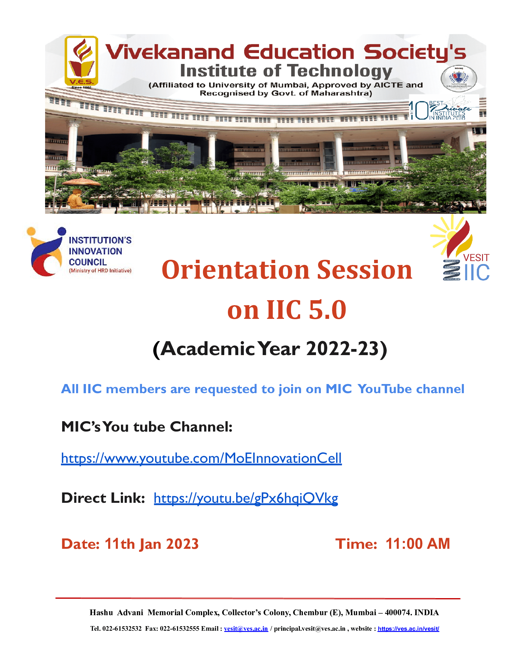 Orientation Session on IIC 5.0