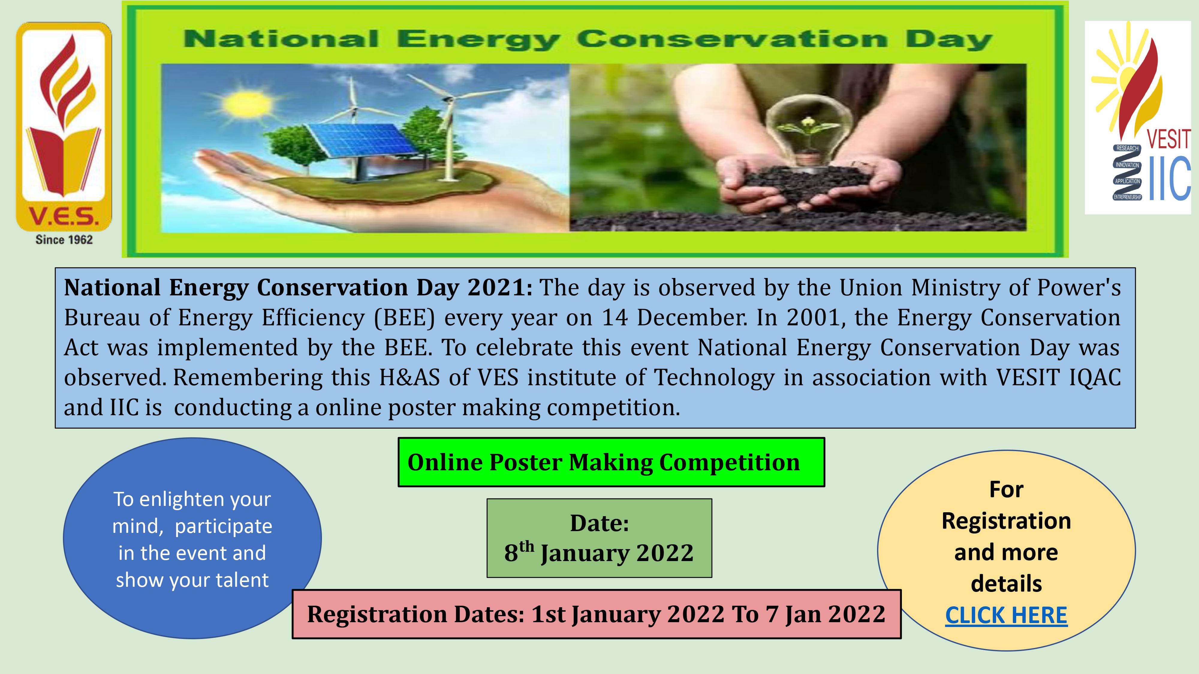 National Energy Conservation day Online Poster Making Competition
