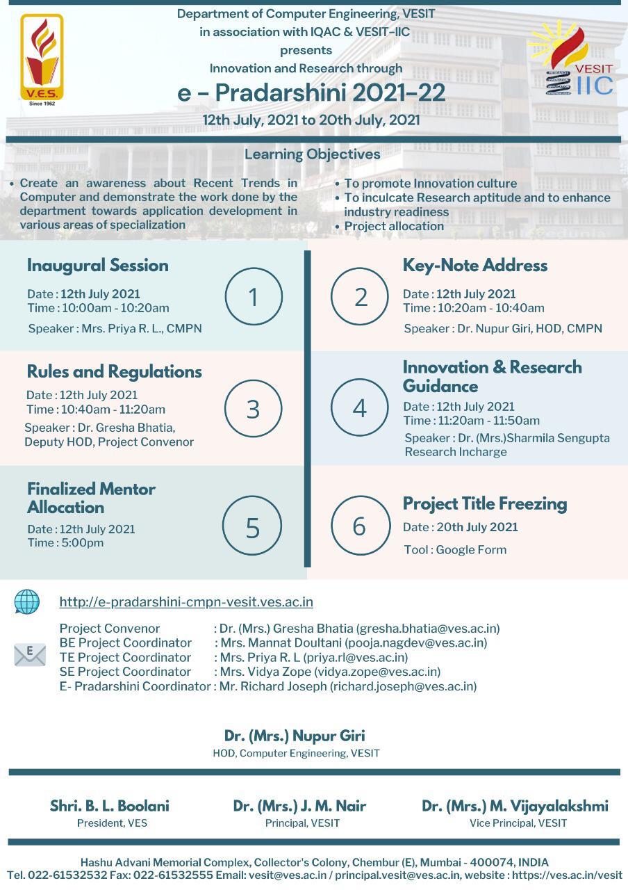 E-Pradrashani 21:  Innovation and Research Projects of CMPN