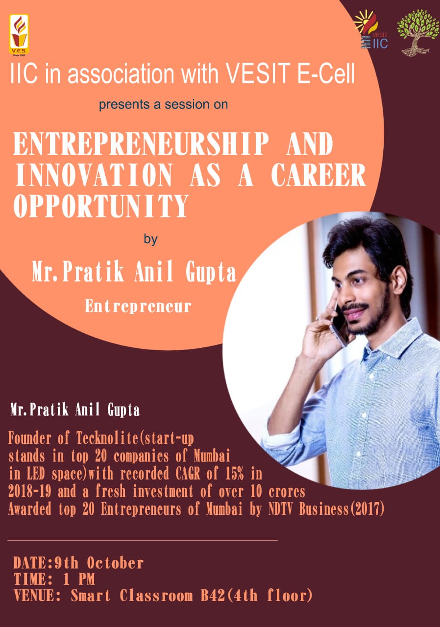 Sessions was on Entrepreneurship and Innovation as a Career Opportunity