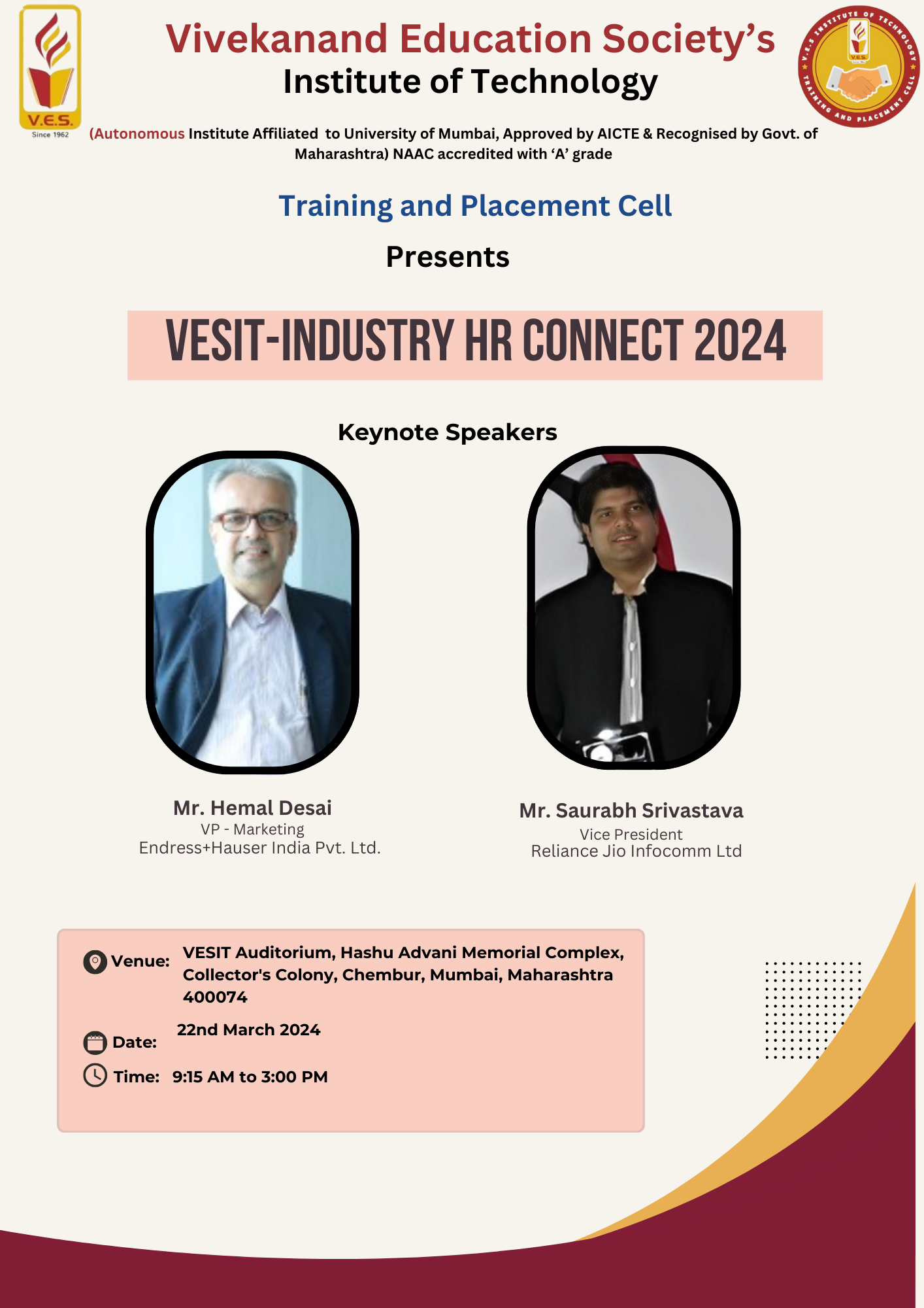 VESIT- Industry HR Connect 2024