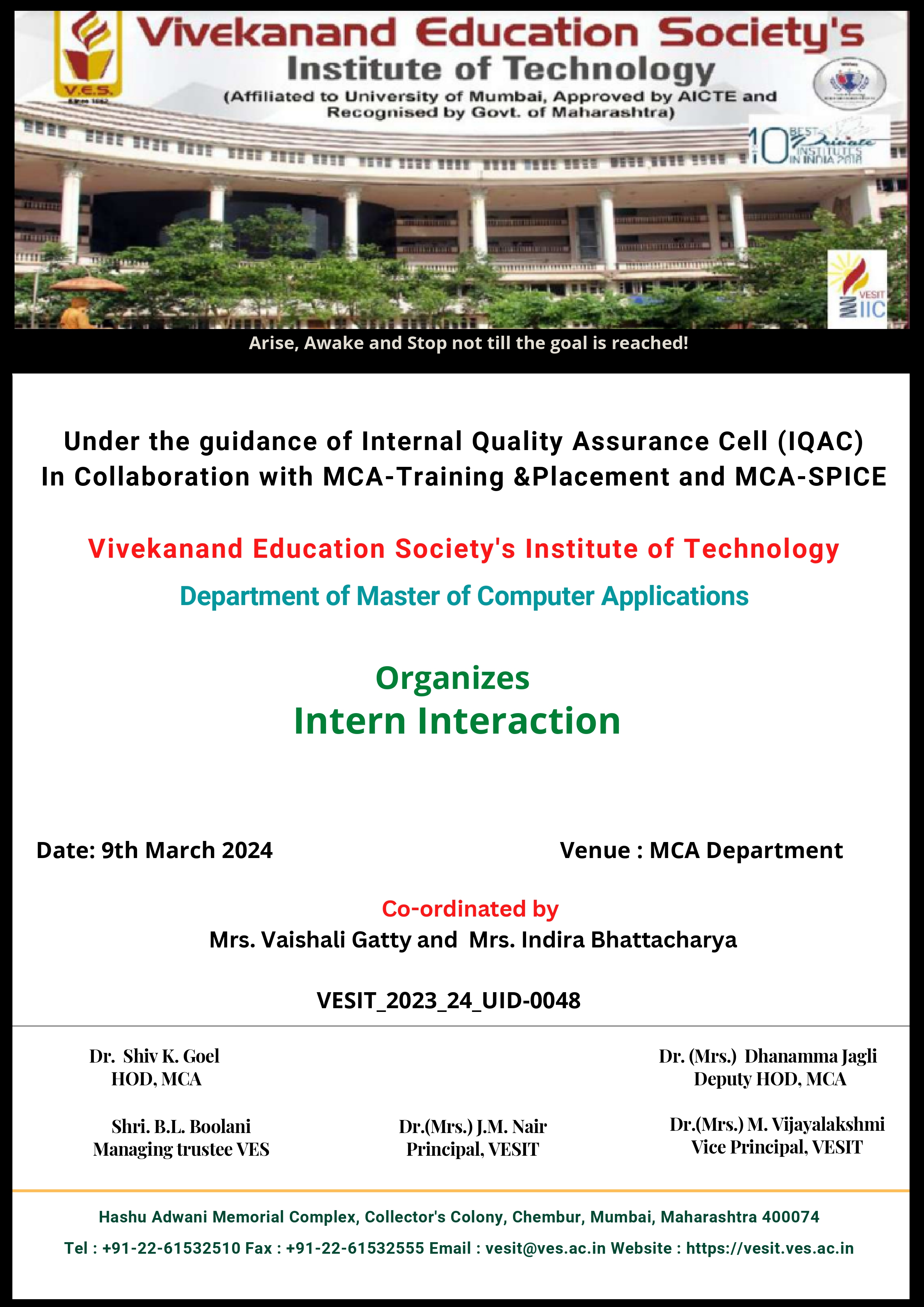 Intern interaction :Publicity