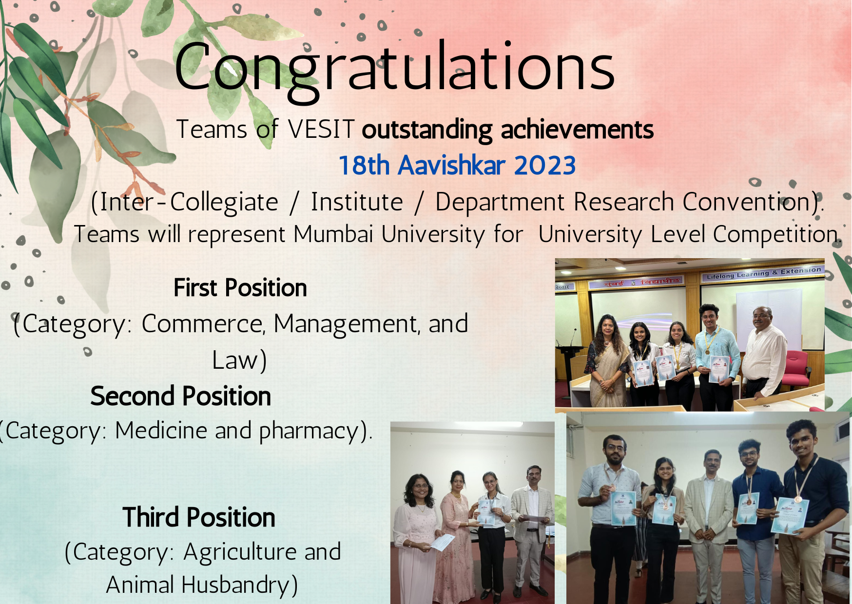 Achievements in 18th Aavishkar 2023