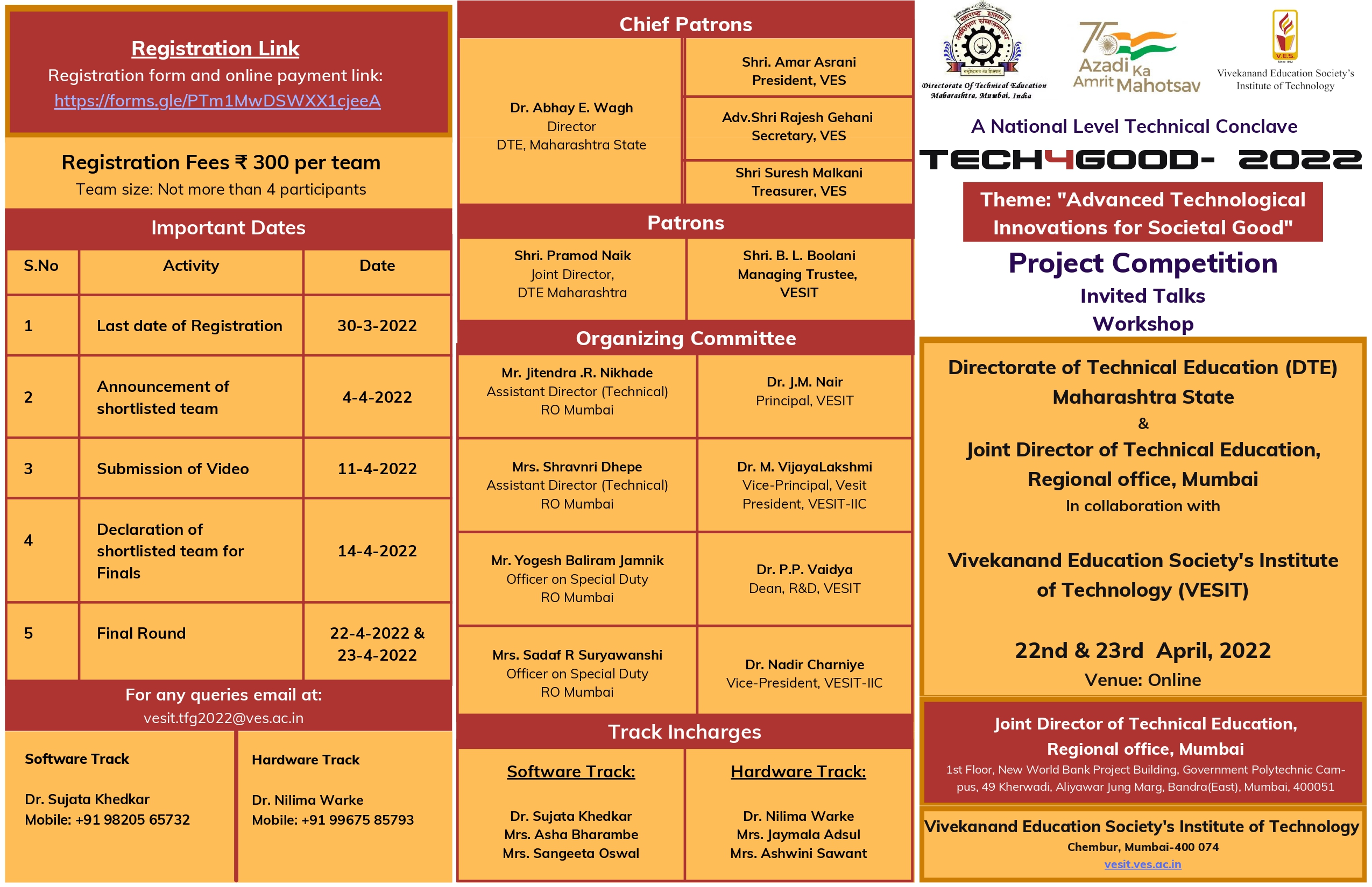 'Tech 4 Good 2022'  A National Level Online Project Competition