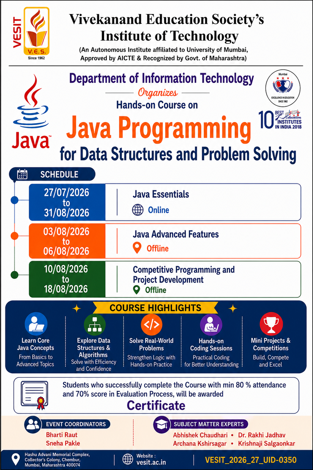 Java Programming for Data Structure and  Problem Solving