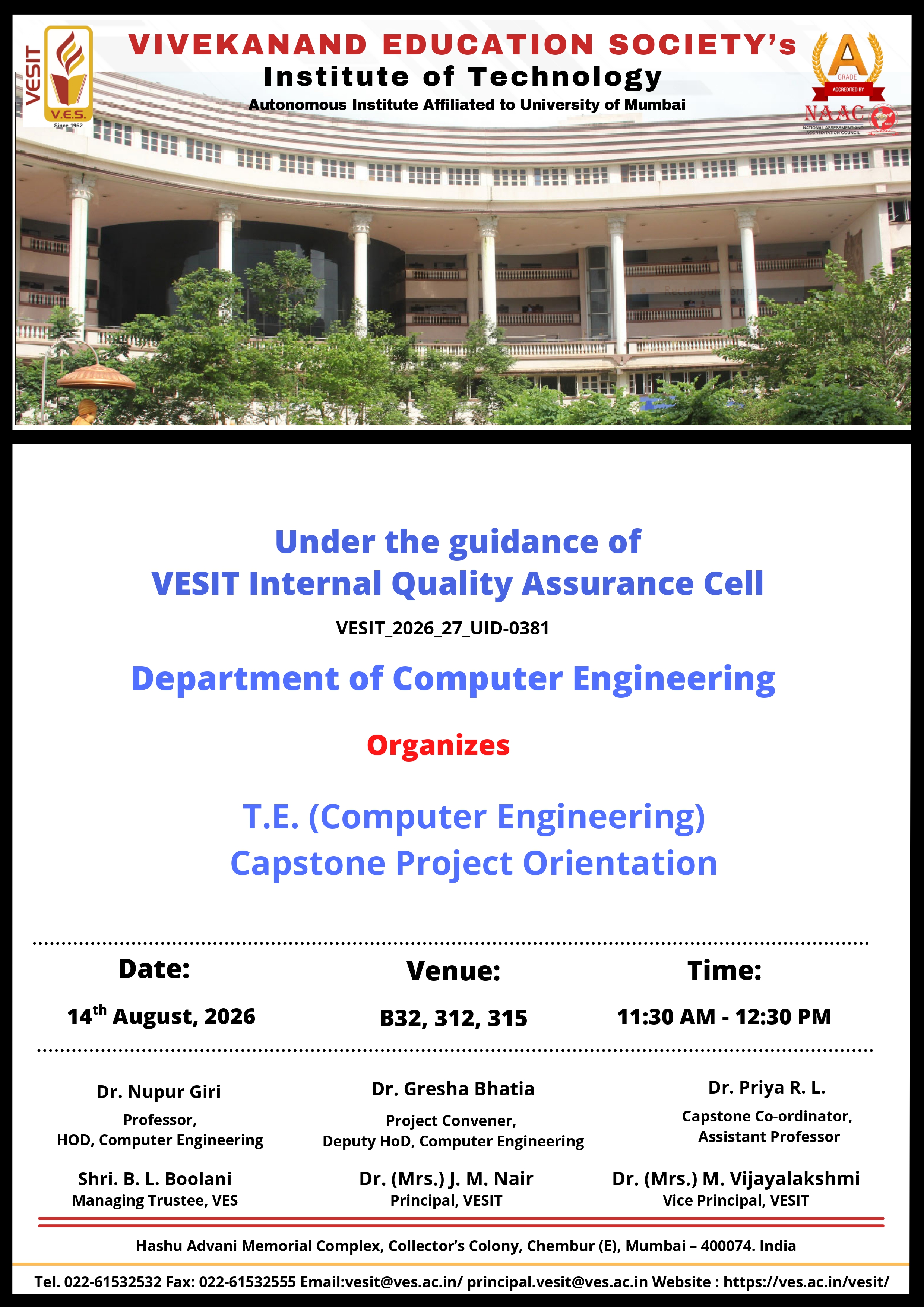 T.E. (Computer Engineering) Capstone Project Orientation